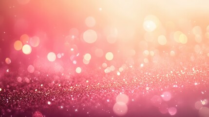 Wall Mural - abstract blur soft gradient pink color background with heart shape and star glitter for show,promote and advertisee product in happy valentine day collection concept