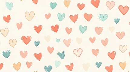 Wall Mural - cute little heart background decorationcute little heart background decoration