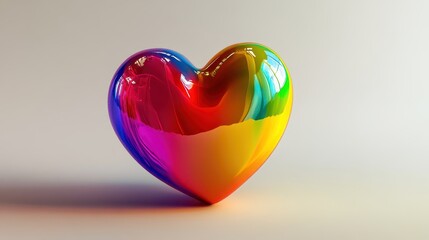 Wall Mural - 3d illustration of a colored heart3d illustration of a colored heart