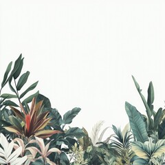 Poster - A cluster of colorful tropical plants