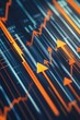 © Fotograf - A close-up view of a colorful stock chart displaying financial data