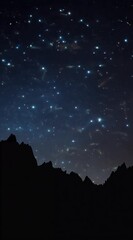 stars mountains night silhouette timelapse star galaxy sky mountain landscape blue space astronomy n