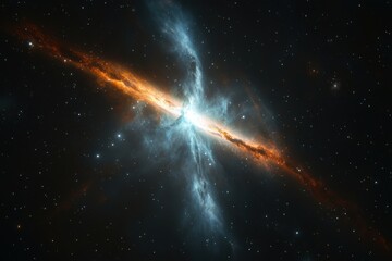 Wall Mural - Cosmic Collision: A breathtaking view of colliding galaxies.