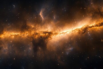 Wall Mural - Cosmic dust and gas illuminate the vast expanse of space in a mesmerizing display of celestial beauty.