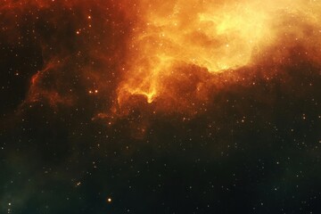 Wall Mural - Fiery Nebula in Deep Space