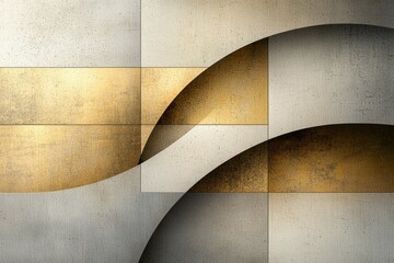 Wall Mural - wall with gold and white tiles