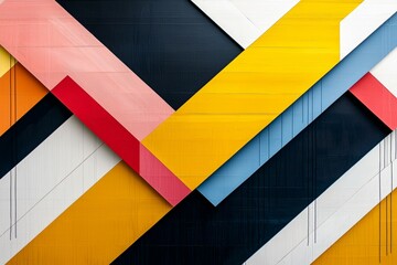 Wall Mural - colorful abstract design made of different colored strips