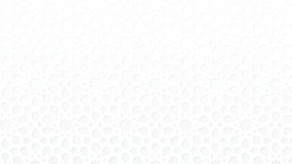 Wall Mural - white islamic vector background seamless arabic geometric pattern