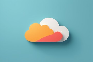 Wall Mural - a close up of a cloud with a yellow and red cloud