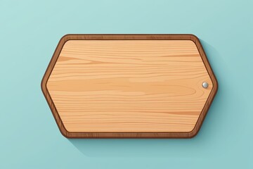 Wall Mural - vector illustration of a wooden sign hanging on a wall