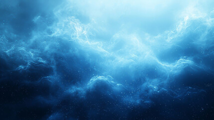 Wall Mural - celestial nebula blue swirling cosmic cloudscape