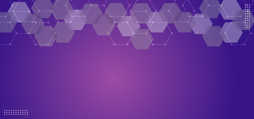 modern gradient purple and gray hexagon geometric pattern background vector illustration