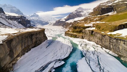 Wall Mural - Aerial View of Ice Torrent 