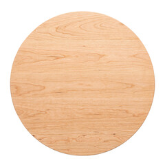 Wall Mural - Round cherry wood tabletop. Cherry wood texture desktop background element.