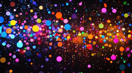 Poster - Vibrant Abstract Background with Colorful Bokeh Lights and Striking Visual Impact for Creative Design Projects