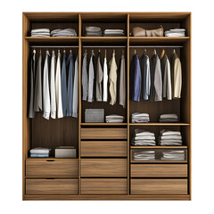 Wall Mural - wardrobe advertisement isolated on white background full depth of field