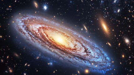 Wall Mural - Exploration of the colorful and intricate patterns in a galaxy.
