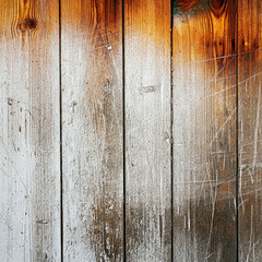 Wall Mural - Old wooden texture with weathered brown planks and rough surface