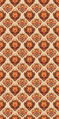 Wall Mural - Seamless pattern thai art style heart 