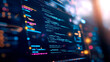 © F-STUDIO - A close-up view of vibrant code on a screen, showcasing programming elements against a blurred, colorful background.