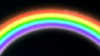 Wall Mural - Vibrant Rainbow Arc Against a Dark Background