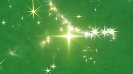 Wall Mural - celestial green: a sparkling starry night abstract