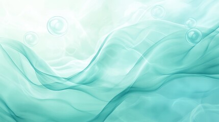 Wall Mural - a blue and white background with bubbles floating in the air