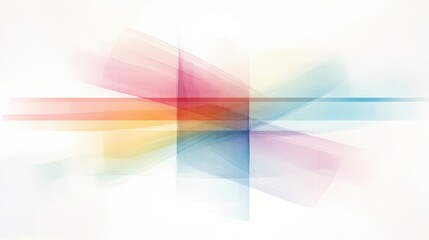 Wall Mural - a colorful abstract painting with a white background