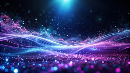 Wall Mural - abstract glowing waves of light and shimmering particles create a futuristic and mystical atmosphere