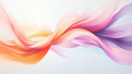 Wall Mural - a colorful wave with a pink and orange section