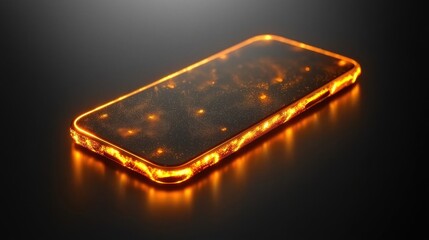 Fototapete - Exploring digital finance smartphone screen displaying glowing internet banking interface indoor setting graphic concept