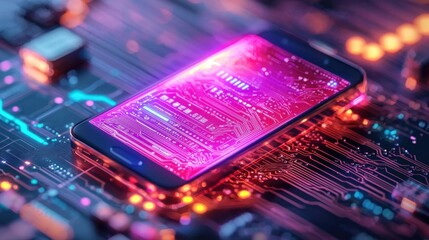 Aufkleber - Futuristic coins flowing into a digital wallet virtual environment high fidelity concept for enhanced financial transactions