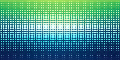 Wall Mural - abstract teal and green gradient dot pattern background image for digital design projects