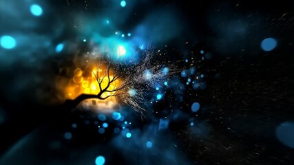 Wall Mural - fireworks in the night sky