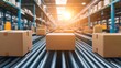 © terat - fast cardboard boxes conveyor belt logistics - e-commerce and logis.