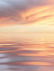 Poster - Serene sunset over calm water, reflecting soft pastel colors in sky