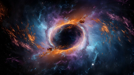cosmic nebula planet swirling gases, celestial body, space exploration, science fiction backdrop, id