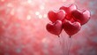© S. CREATOR Studio - Heart Shaped Balloons for Valentine's Day Celebration Background