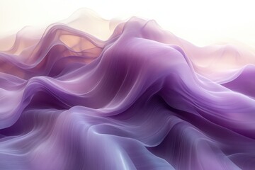 Wall Mural - soft purple waves create an ethereal landscape under gentle light in a serene setting