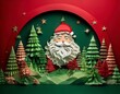© Studio 100 - Santa Claus Origami illustration. Generated image