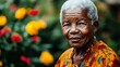 © ACE STEEL D - Portrait of a Dignified Elderly African Woman in a Vibrant Floral Dress