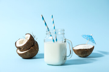 Wall Mural - Coconut milk, concept of tasty and natural drink