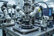 © SR Creative Idea - High precision robotic arms performing automated optical lens inspection and measurement in a