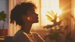 © Chandlerlikes - Mindful Breathing for Stress Relief - A person practicing mindful breathing exercises in a quiet room with soft lighting, focusing on relaxation and releasing tension