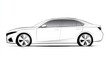 © Elchin Abilov - Sport car vector line sketch illustration isolated on a white background
