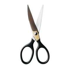 Wall Mural - pair of scissors with a sleek design. showcasing sharp stainless steel blades and a comfortable black handle scissors are commonly used for cutting paper. fabric. and various materials. making them es