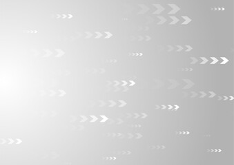 Poster - Minimal abstract background with grey and white arrow patterns. Futuristic technology vector design