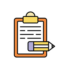 Clipboard icon isolated on a white background. Vector illustration.