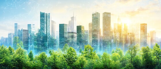 Aufkleber - Green corporate strategies for CO2 emission reduction, carbon offset initiatives, sustainable business practices for environmental conservation