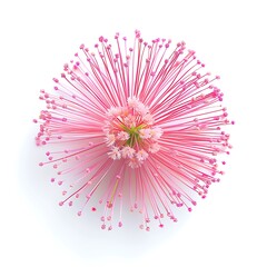 Wall Mural - Red flower isolated on white background. Calliandra haematoides